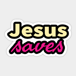 Jesus Saves Cool Inspirational Christian Sticker